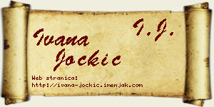 Ivana Jockić vizit kartica